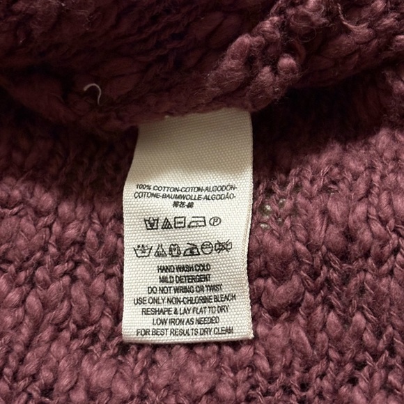 Free People Pretty Pointelle Vee Sweater in Rose Glow Sz. XS - Picture 7 of 7